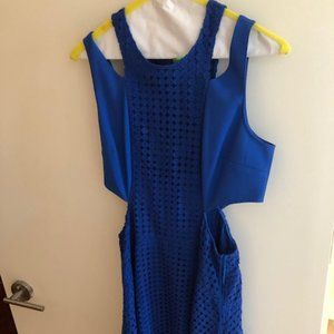 Sachin + Babi blue cut out sleeveless dress